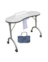 Foldable manicure table, includes vacuum cleaner and wrist rest