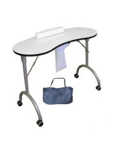 Mesa plegable, incluye aspirador y reposamuñecas