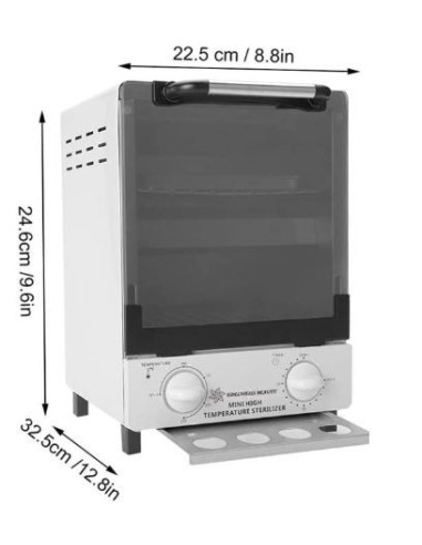 Gabinete de Esterilizador Estética 12L, Alta Temperatura, Caja de Desinfección, Equipo de Esterilización Gran Capacidad