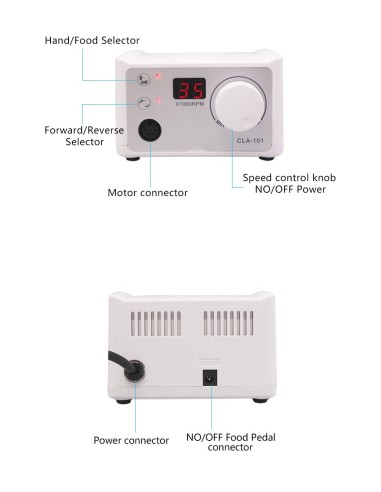 MICROMOTOR TORNO MANICURA Y PEDICURA 35000 rpm