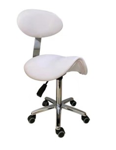 Taburete con Respaldo (BLANCO)