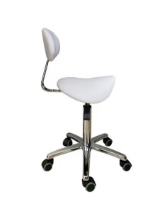 Taburete con Respaldo (BLANCO) 2