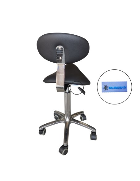 Taburete con Respaldo Giratorio (NEGRO) Taburete con Respaldo Giratorio (NEGRO)