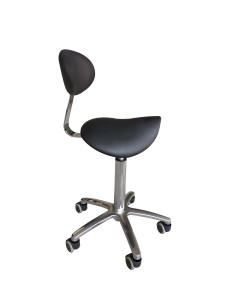 Taburete con Respaldo Giratorio (NEGRO) 2