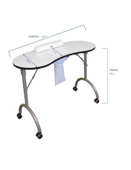 Mesa plegable, incluye aspirador y reposamuñecas Mesa plegable, incluye aspirador y reposamuñecas