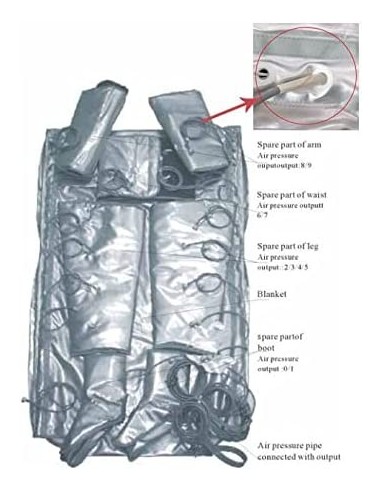 BOTA PIENA-IZQUIERDO para Presoterapia profesional IB-9102 (Piena IZQ IB-04)