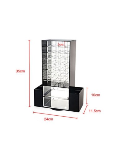 Rotación de caja de maquillaje lápiz labial...