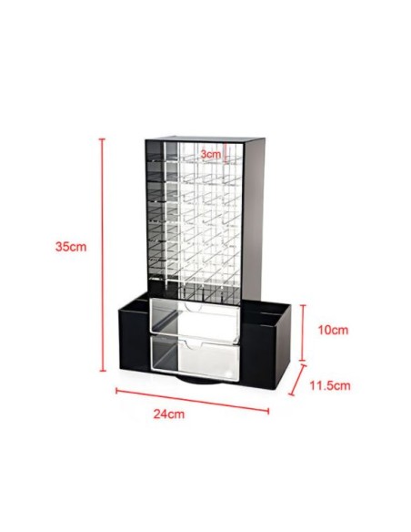 Rotación de caja de maquillaje lápiz labial organizar caja de Almacenamiento de Cosméticos