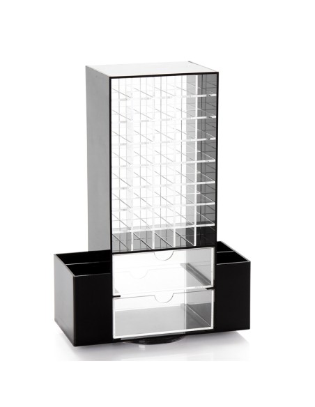 Rotación de caja de maquillaje lápiz labial organizar caja de Almacenamiento de Cosméticos