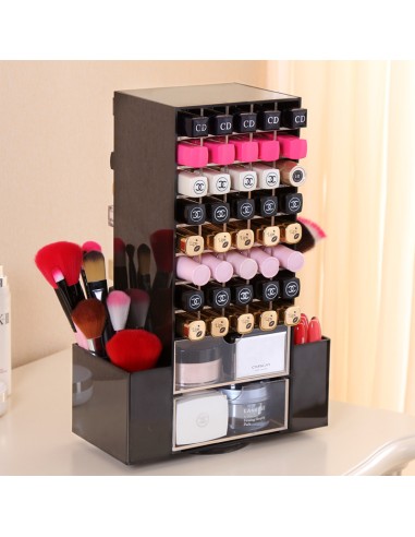 Rotación de caja de maquillaje lápiz labial...