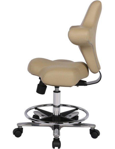 copy of Taburete hidráulico con Respaldo, Asiento reclinable y reposapiés, Ergonómico