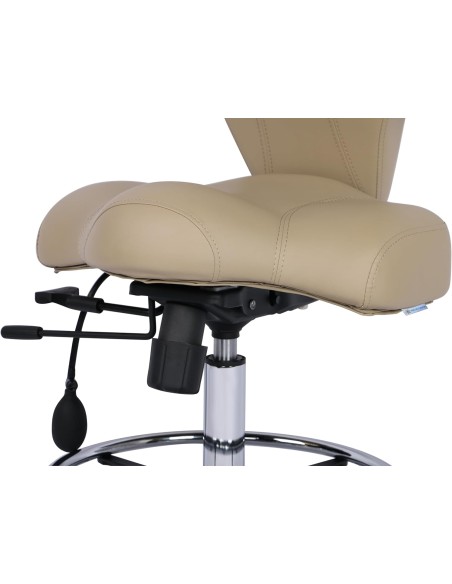 copy of Taburete hidráulico con Respaldo, Asiento reclinable y reposapiés, Ergonómico